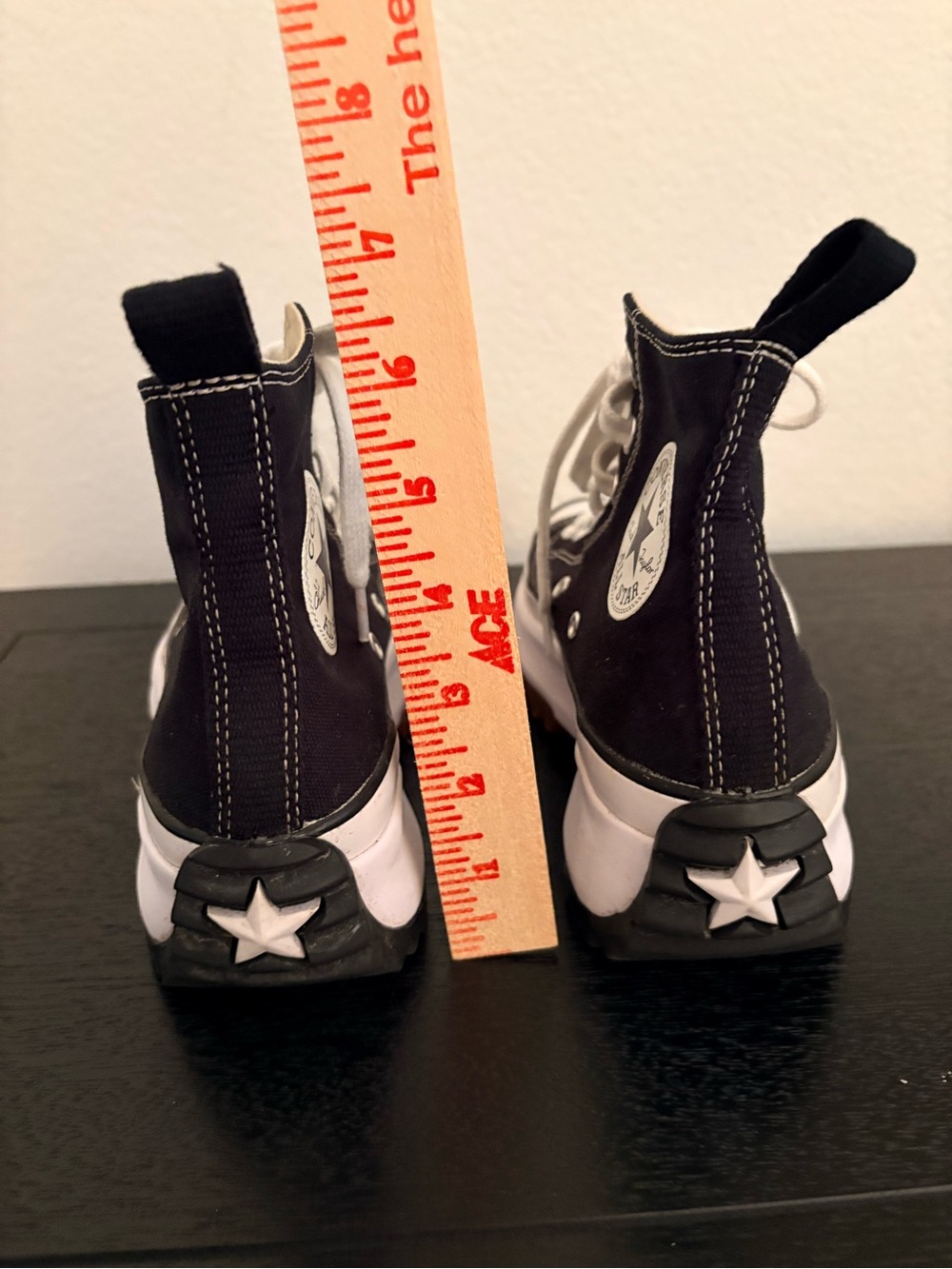Converse Run Star Hike Black Chunky Platform High Top Sneakers Womens 6.5 - Picture 11 of 13